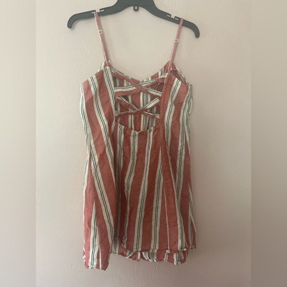 Urban Outfitters Ladder Striped Linen Mini Dress size S-p - Picture 12 of 14